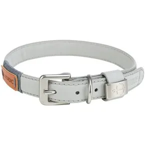 BE NORDIC Lederhalsband - hellgrau - NACH VERKAUF L: 50-56 cm/25 mm